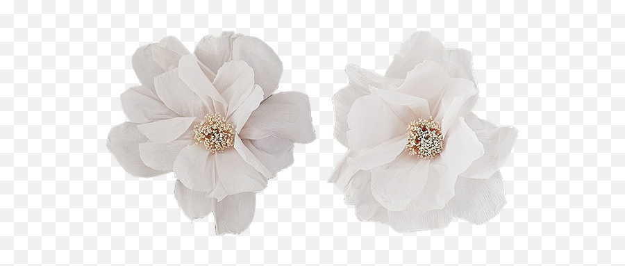 Crepe Paper Flower Decor Set Of 2 - Crepe Paper Wall Flowers White Png,Paper Flower Png