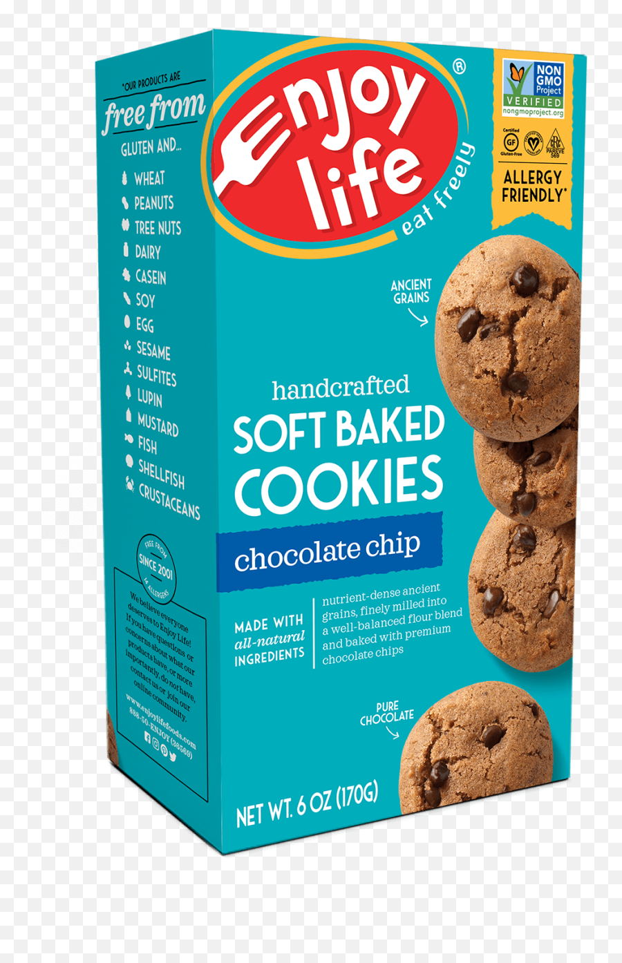 Soft Baked Cookies Chocolate Chip - Enjoy Life Foods Png,Gluten Free Png
