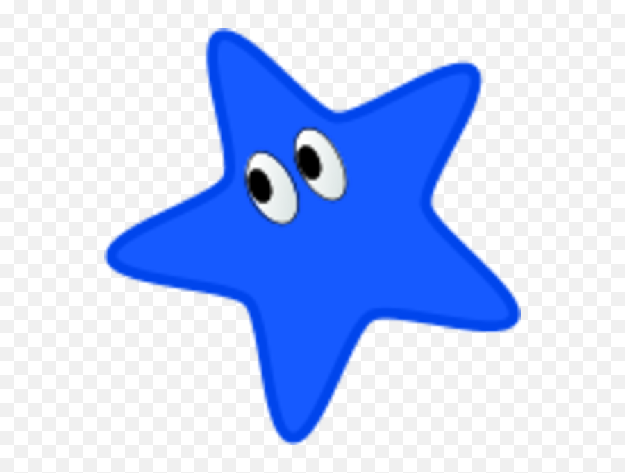 Color Star Cliparts - Blue Star With Eyes Png Download Blue Colour Star Clipart,Blue Stars Png
