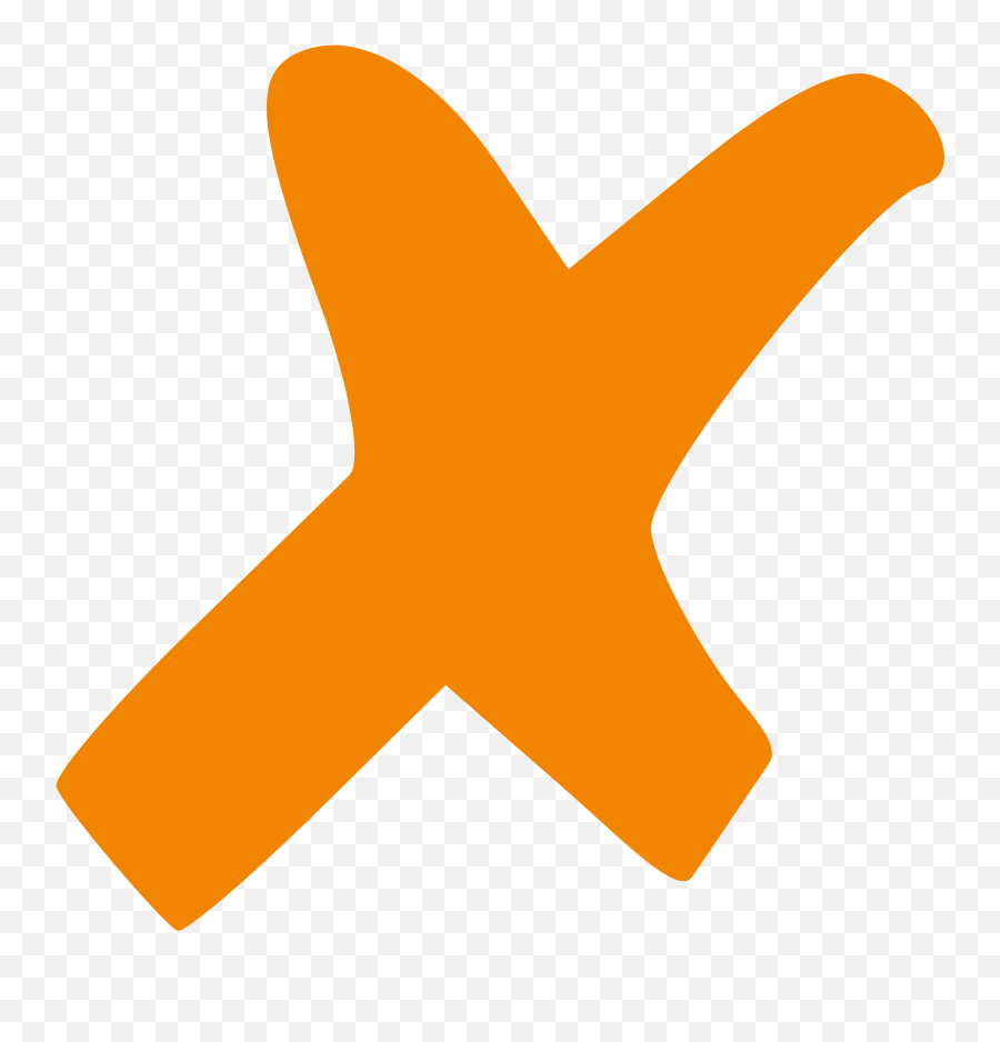 Orange X - Transparent Background Vector X Mark Png,Orange Line Png