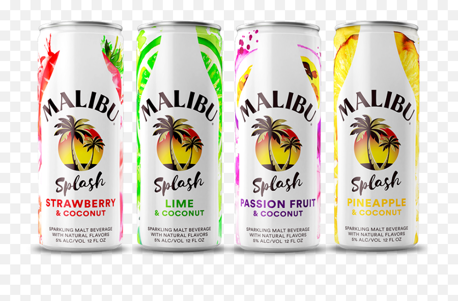 New Malibu Splash Canned Cocktails Are - Malibu Splash Png,Malibu Rum Logo