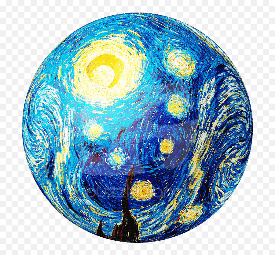 Vincent Van Gogh - Detail Of The Starry Night Png,Starry Night Png