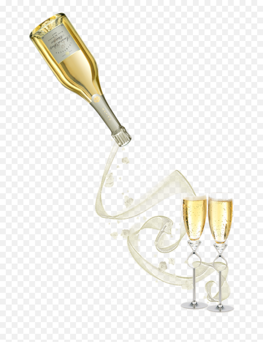 Prosecco Champagne Wine Beer Bottle - Pouring Png Download Bouteille De Champagne Png,Champagne Bottle Png