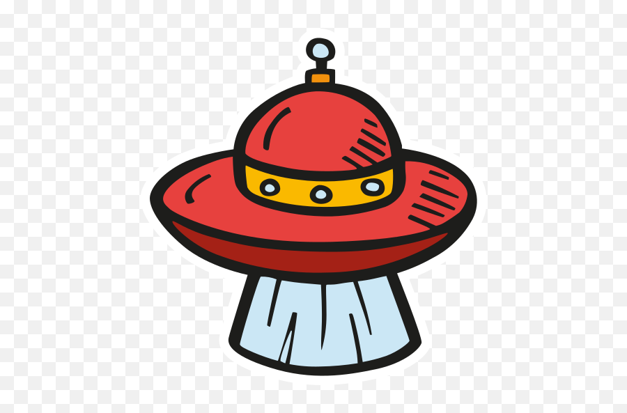 Alien Ship Beam Free Icon Of Space Hand Drawn Color Sticker - Alien Space Icon Png,Ufo Beam Png