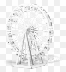 Metal Earth Ferris Wheel 3d Diy - Imagens Turisticas Preto Branco Png