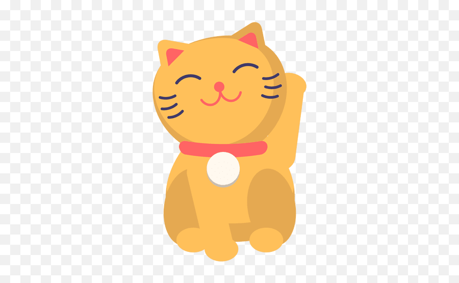Color Maneki Neko Cat - Maneki Neko Vector Png,Transparent Cat