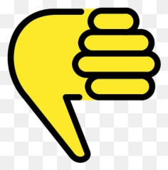 Thumbs Down Emoji - Pouce À L Envers png