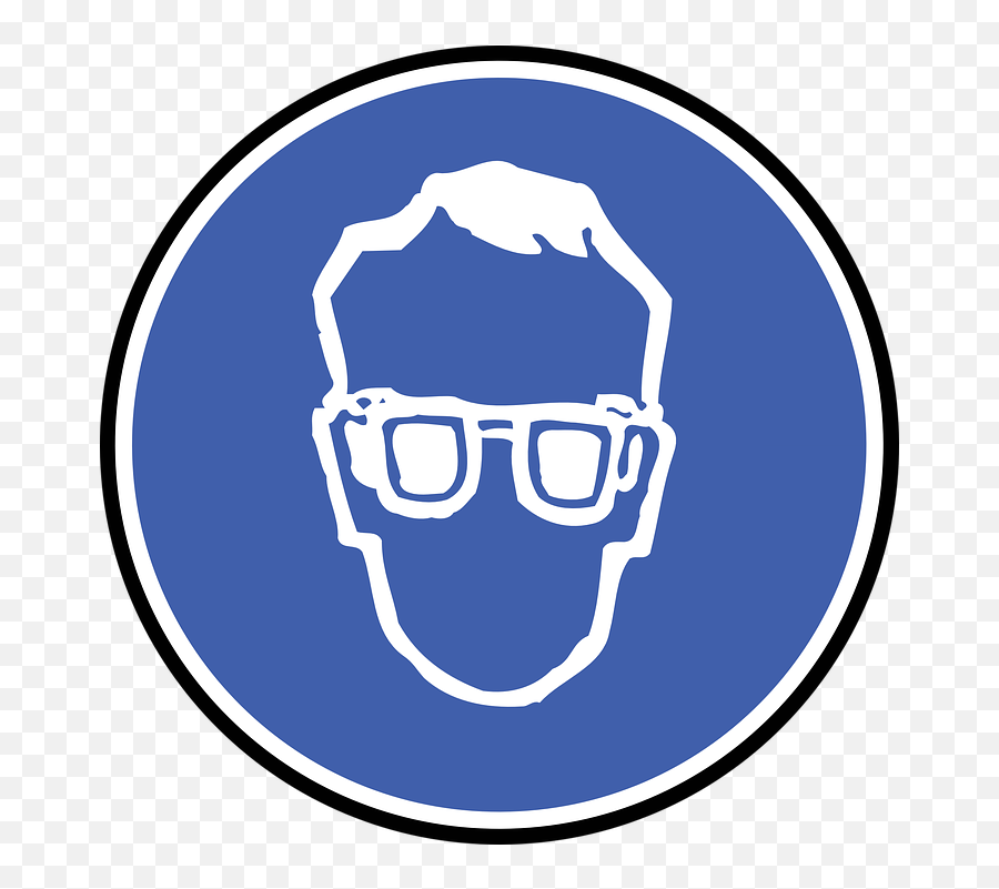 Glasses Face Icon Eye Protection Symbol - Safety Glasses Sign Png,Icon Eye Wear