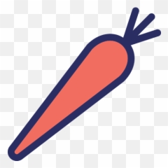 Carrot Vegetable Food Color Vector Icon - Vertical png