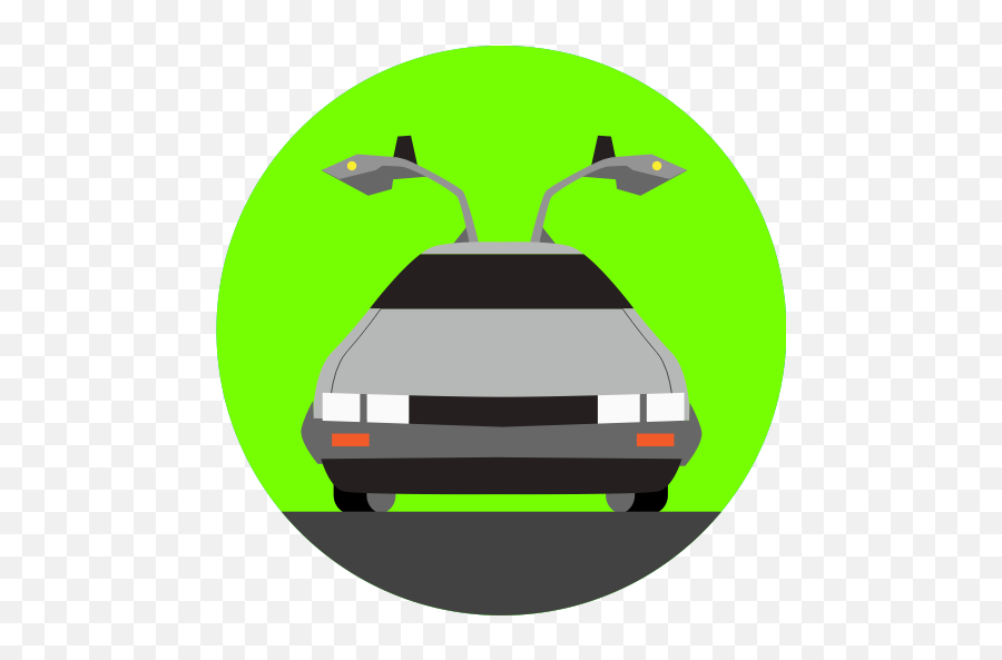 Back To The Future Car Delorean Transport - Back To The Future Icon Png,Back Of Car Png