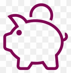 Piggy Bank Savings Icon In Maroon - Transparent Background White png