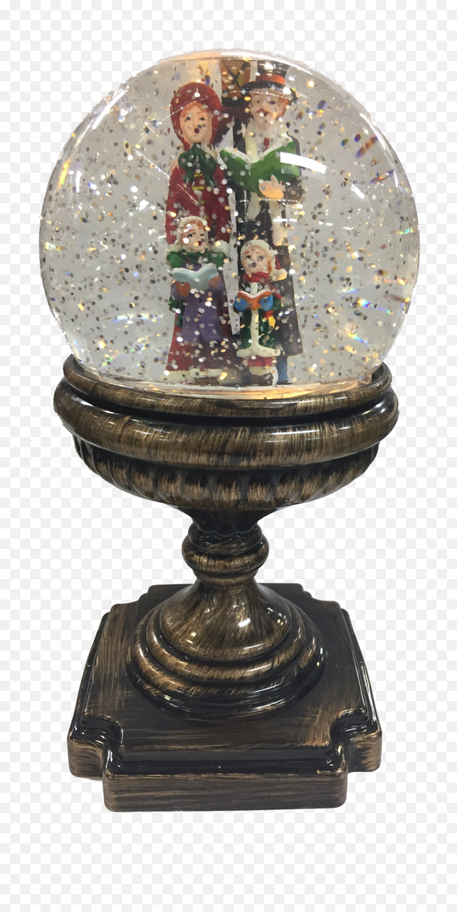 Download Pedestal Snow Globe - Water Snow Globe With Black Stand Png,Snow Globe Png