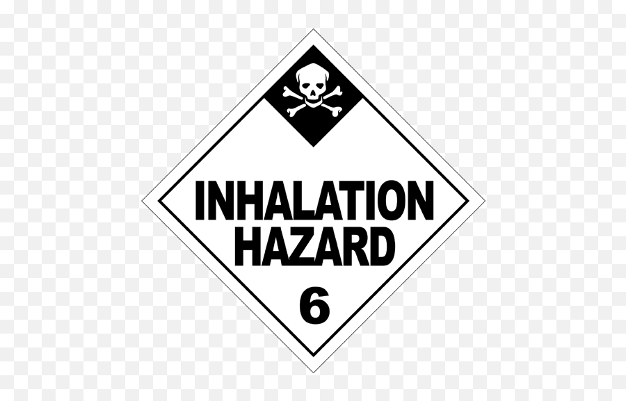 Filehazmat Class 6 Inhalation Hazardpng - Wikipedia Inhalation Hazard Placard,Hazard Sign Png