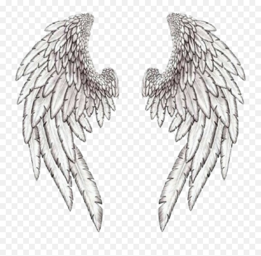 black and white angel wings tattoo designs