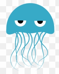 Things Under The Sea Clipart - Blue Jellyfish Clipart Png,Under The Sea Png