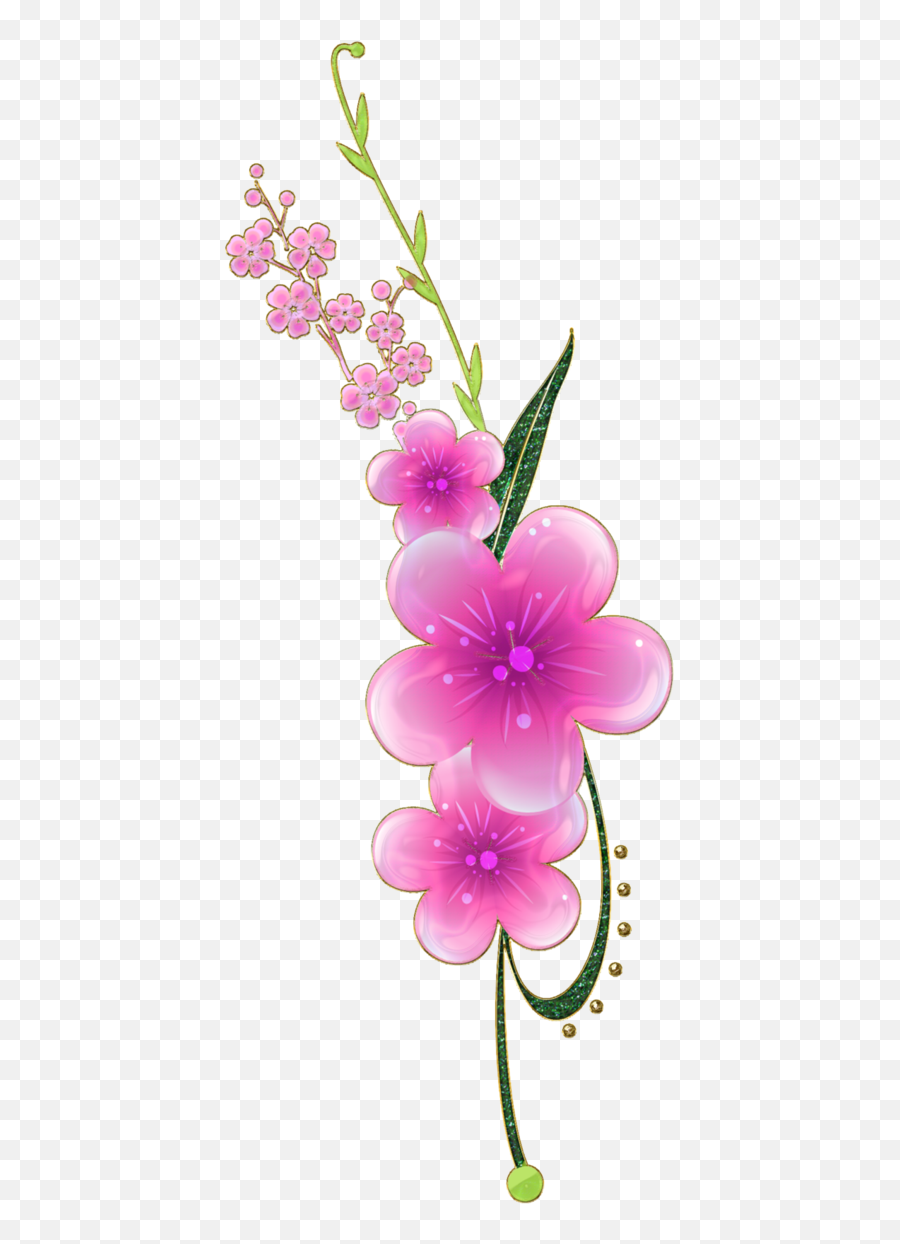 Sweet Pink Flowers Png - Flor De Melissa Desenho,Pink Flowers Png