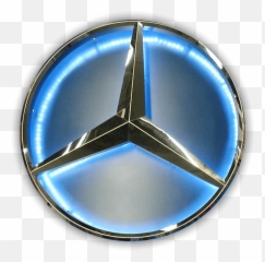 Custom Fabricated Polished Stainless Steel Mercedes Logo - Emblem png