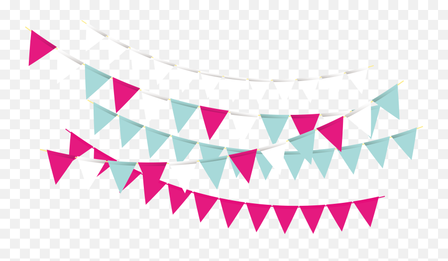 Party Bunting Transprent Png Free Download Text - Free Party Pink Party Flags Png,Party Transparent Background