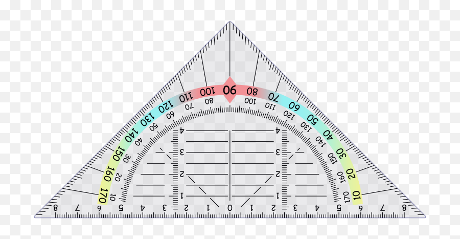 Png Triangular Protractor Improved - Triangular Protractor,Protractor Png