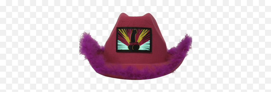 Fucshia Led Cowboy Hat Mrs U2013 360 Party Lab - Beanie Png,Cowboy Hat Transparent