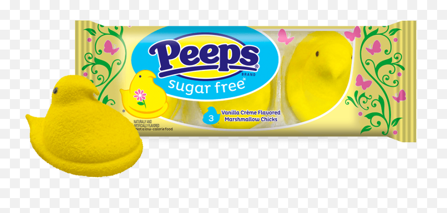 Sugar - Free Marshmallow Chicks Transparent Peeps Png Sugar Free Peeps,Marshmallow Transparent Background