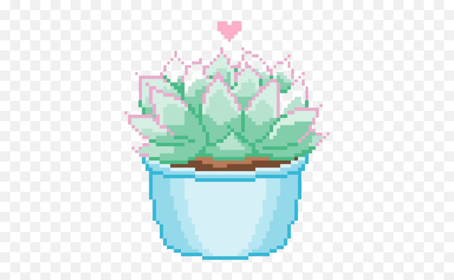 Flower Art Transparent Background - Succulents Pixel Art Png,Clip Art Transparent Background