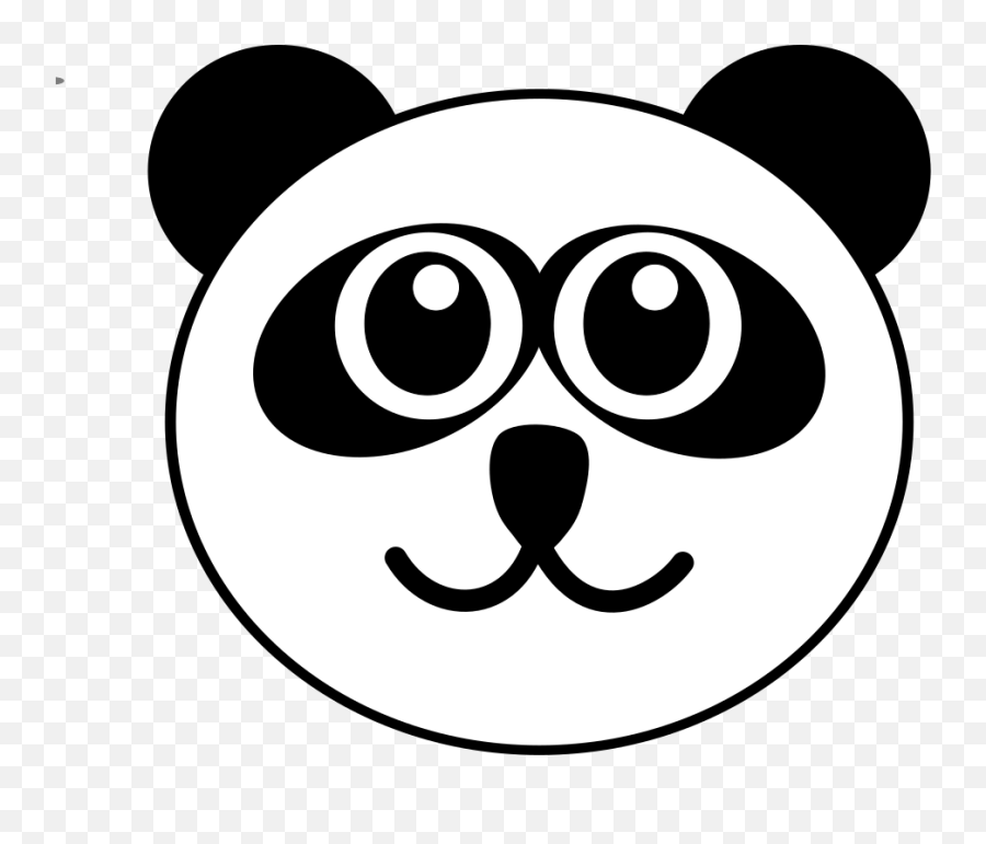 Panda Face Png Svg Clip Art For Web - Cute Animal Face Clipart Black And White,Panda Face Png