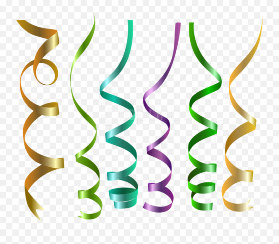 Curly Ribbons Transparent Background - Transparent Ribbons Png,Transparent Ribbons