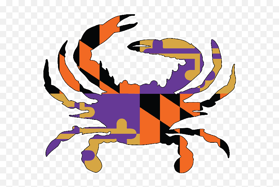 Baltimore Orioles U0026 Ravens Crab Die - Cut Sticker U2013 Price Per 1 Maryland Flag Png,Orioles Logo Png