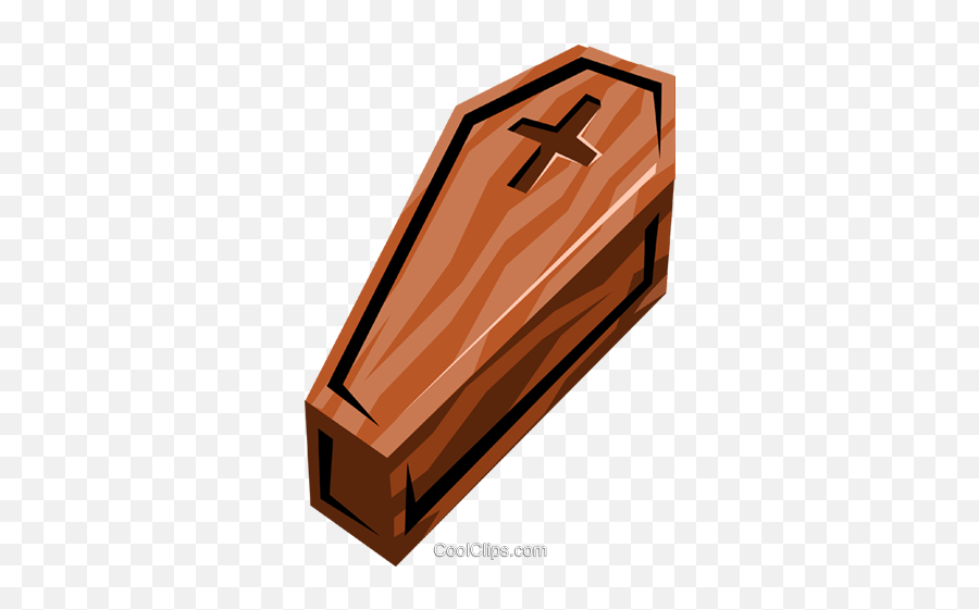 Coffin Royalty Free Vector Clip Art Illustration - Medi0254 Caixão Clipart Png,Coffin Png