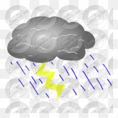 Thunderstorm Stencil For Classroom Therapy Use - Great Language png