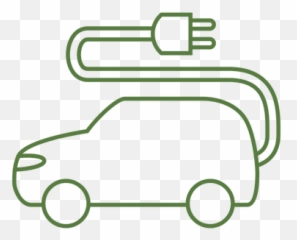 Ecology Car Line Icon - png
