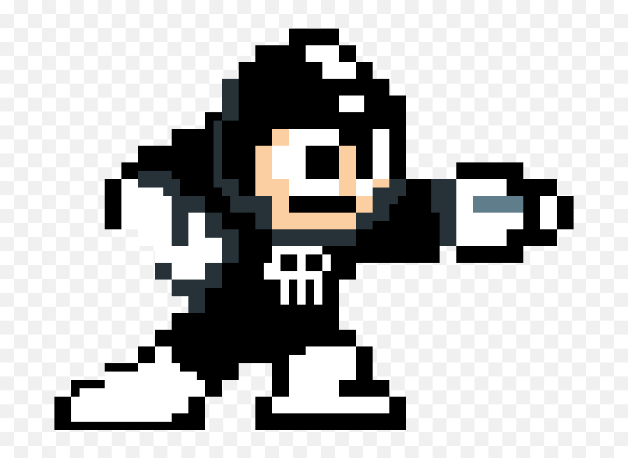 Pixilart - Punisher Megaman By Anonymous Mega Man Pixel Art Png,Megaman Logo