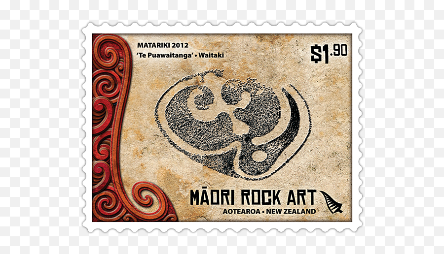 Matariki 2012 - Maori Rock Art New Zealand Post Stamps Png,Cancelled Stamp Png