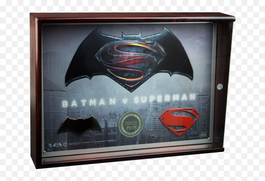 Batman V Superman Dawn Of Justice - Limited Edition Metal Collectors Plaque Batman Vs Superman Png,Batman V Superman Logo Png