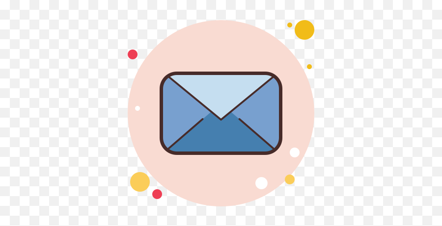 Mail Icon In Circle Bubbles Style - Discord Icon Aesthetic Png,Email In Circle Icon Vector