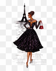 Download Sketch Fashion Illustrator Paris Illustration - Women Art png