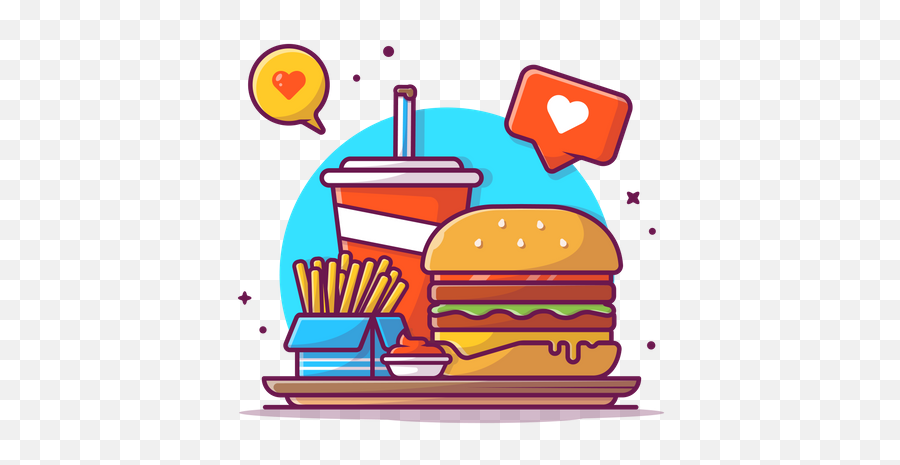 Premium Fast Food Illustration Pack From U0026 Drink - Food Combo Icons Png,Food Icon Pack