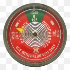 195 Psi Halon Gauge Steel Fire Equipment - Camarillo Jiu Jitsu Png,Guage Icon