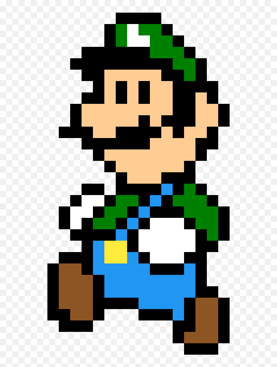 Download Luigi - Mario Bros En Cuadricula Png Image With No Mario Bros Pixel Png,Luigi Hat Png