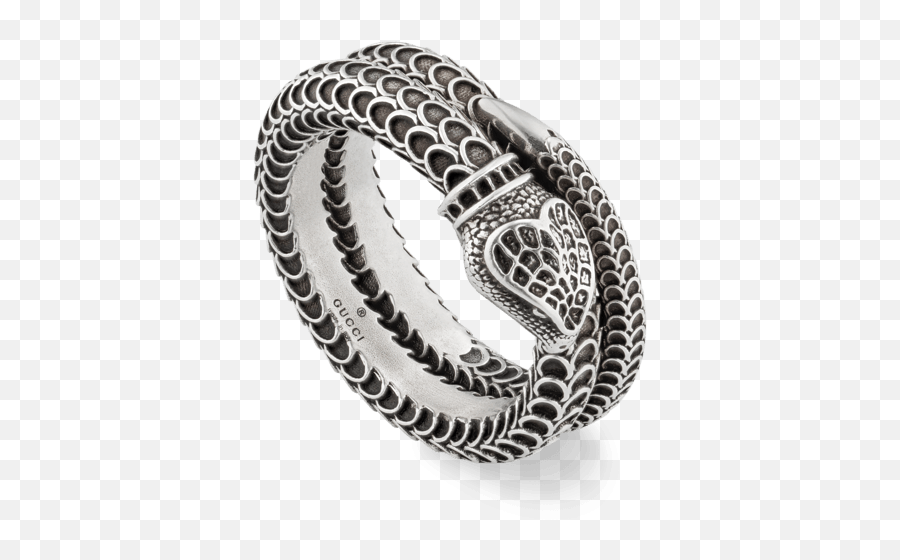 Gucci Garden Ring In Aged Sterling Silver - Gucci Garden Snake Ring Png,Gucci Snake Png