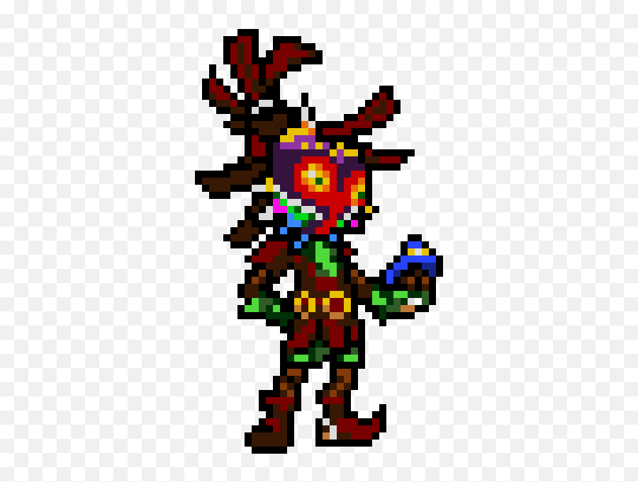 Skull Kid Pixel Art Png Image - Legend Of Zelda Skull Kid Pixel,Skull Kid Png