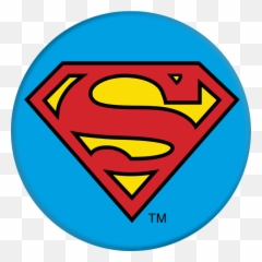 Superhero Logo Glass Snap Button Photo - Superman png