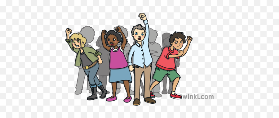 Angry Mob Y2 Pe Dance The Gunpowder Plot Lesson 4 - Group People Angry  Animation Png,Mob Png - free transparent png images 