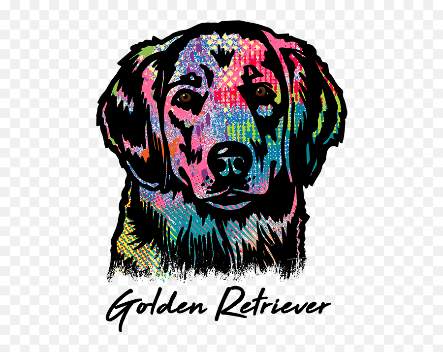 Golden Retriever T Shirt Colorful Abstract - Golden Retriever Abstract Png,Golden Retriever Transparent Background