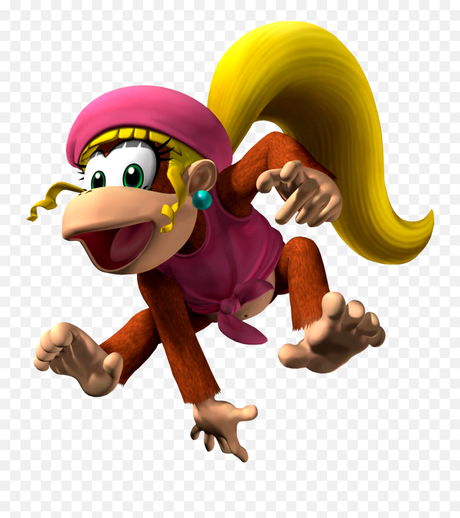 Dixie Kong - Donkey Kong Country Tropical Freeze Dixie Kong Png,Diddy Kong Png