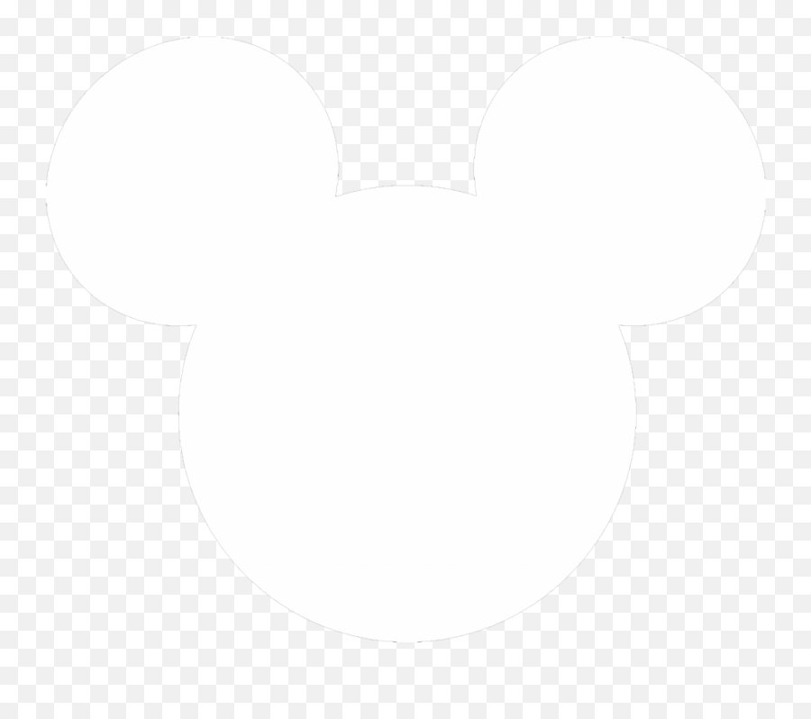 Mickey Mouse White Silhouette Clipart - Mickey Mouse Ears White Png,Mickey Head Transparent Background