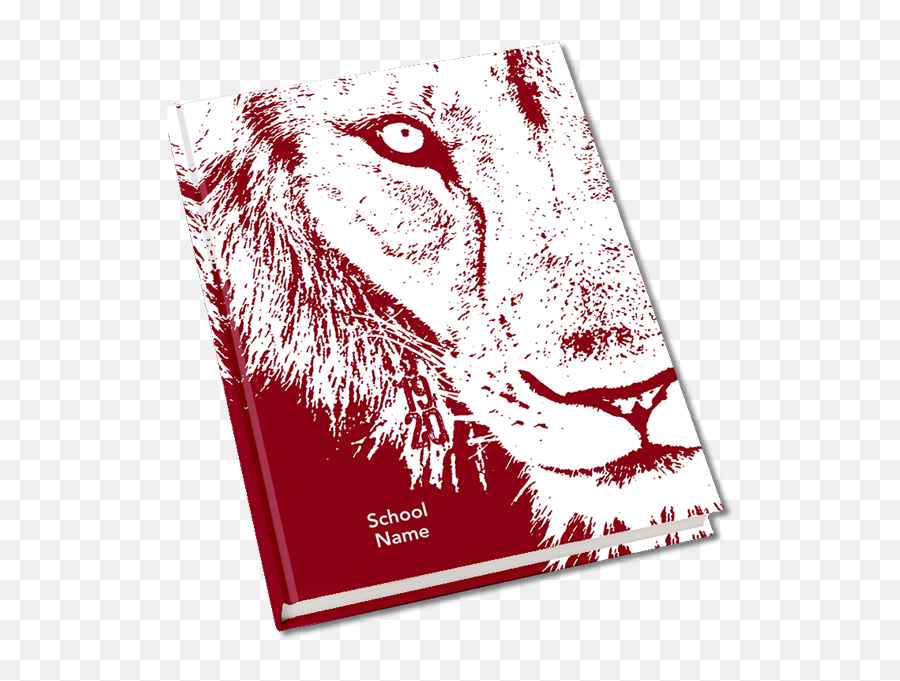 Lion Mascot Yearbook Cover - Lion Themed Yearbook Png,Lion Mascot Logo