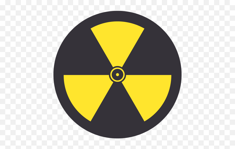 Nuclear Icon Myiconfinder - Nuclear Symbol Black And White Png,Radioactive Symbol Transparent