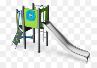 Play Tower With Climbing Pole Steel Posts St Slide - Playground Slide Png,Metal Pole Png